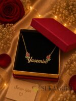 Gül Detaylı İsimli Kolye – 925 Ayar Gümüş - Görsel 2